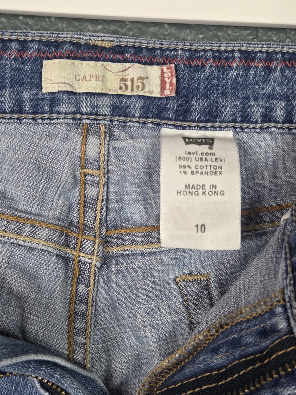 Levis Jeans Women 10 Denim 515 Capri Cropped Short Preppy Mom Casual Comfort - Picture 7 of 7